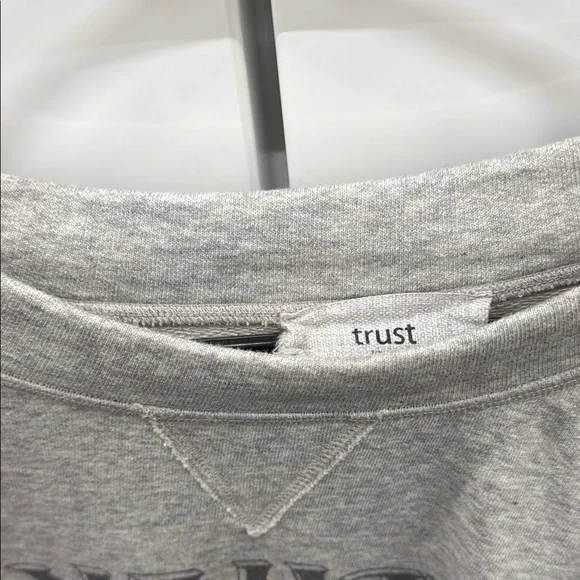 Gray Sequin Sleeve Sweatshirt